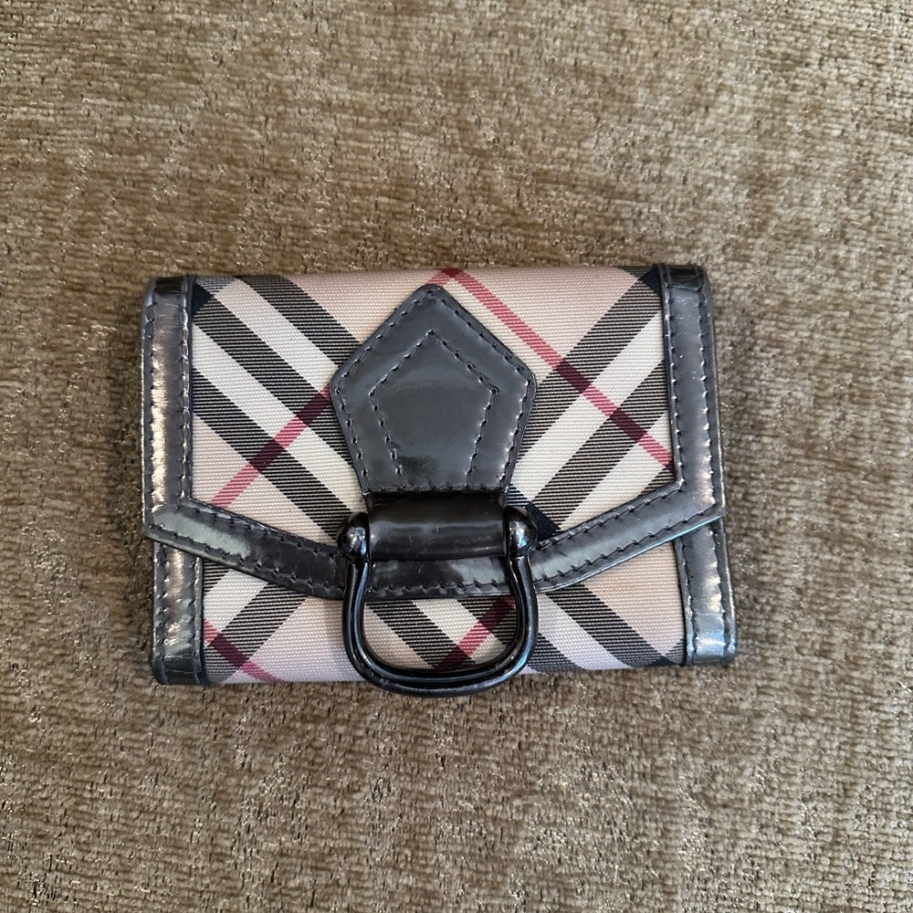 Burberry Checkered Wallet with Black Trim